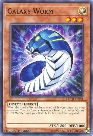 Galaxy Worm COTD-EN094 Unlimited Yu-Gi-Oh card from Code of the Duelist