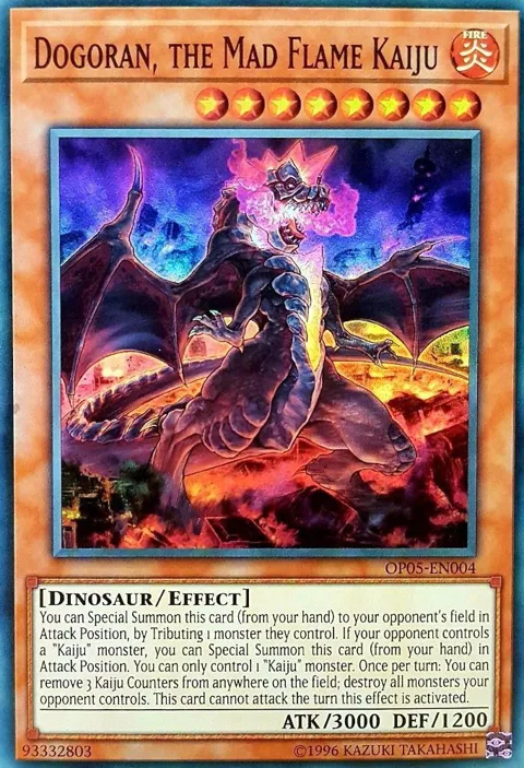 Dogoran, the Mad Flame Kaiju OP05-EN004 Yu-Gi-Oh card from OTS Tournament Pack 5