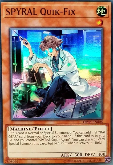 SPYRAL Quik-Fix OP05-EN006 Yu-Gi-Oh card from OTS Tournament Pack 5