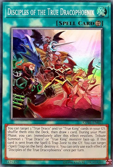 Disciples of the True Dracophoenix OP05-EN011 Yu-Gi-Oh card from OTS Tournament Pack 5