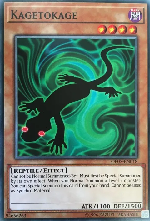 Kagetokage OP05-EN018 Yu-Gi-Oh card from OTS Tournament Pack 5