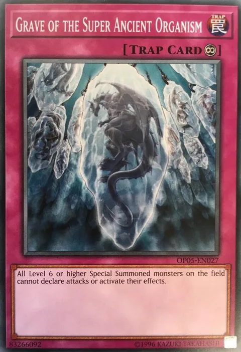 Grave of the Super Ancient Organism OP05-EN027 Yu-Gi-Oh card from OTS Tournament Pack 5