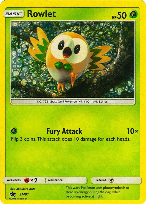 Rowlet - SM01 General Mills Promo #SM01 Holofoil Pokémon card from Miscellaneous Cards & Products