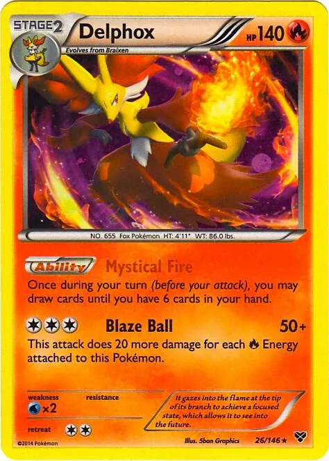 Delphox - 26/146 Cosmos Holo #026/146 Holofoil Pokémon card from Blister Exclusives