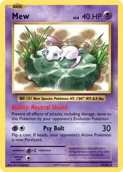 Mew - 53/108 XY Evolutions #053/108 Pokémon card from Deck Exclusives