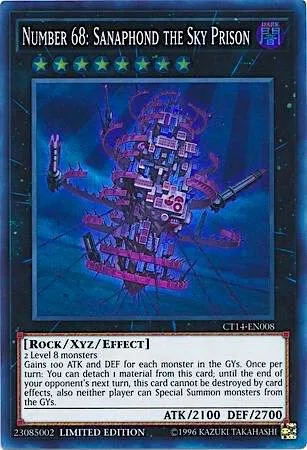 Number 68: Sanaphond the Sky Prison CT14-EN008 Yu-Gi-Oh card from 2017 Mega-Tins