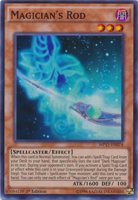 Magician's Rod MP17-EN074 Yu-Gi-Oh card from 2017 Mega-Tins Mega Pack