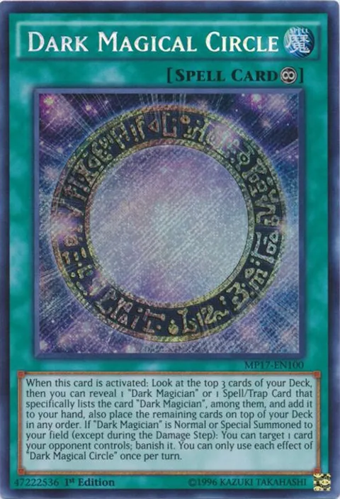 Dark Magical Circle MP17-EN100 Yu-Gi-Oh card from 2017 Mega-Tins Mega Pack