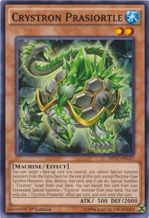 Crystron Prasiortle MP17-EN137 Yu-Gi-Oh card from 2017 Mega-Tins Mega Pack