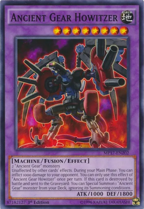 Ancient Gear Howitzer MP17-EN202 Yu-Gi-Oh card from 2017 Mega-Tins Mega Pack