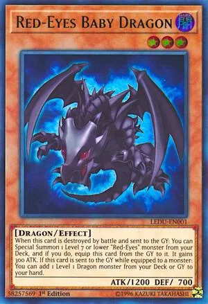 Red-Eyes Baby Dragon LEDU-EN001 Yu-Gi-Oh card from Legendary Duelists