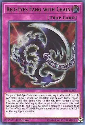 Red-Eyes Fang with Chain LEDU-EN004 Yu-Gi-Oh card from Legendary Duelists
