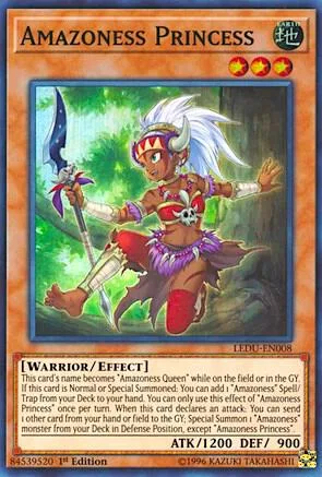 Amazoness Princess LEDU-EN008 Yu-Gi-Oh card from Legendary Duelists