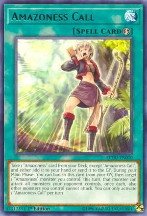 Amazoness Call LEDU-EN010 Yu-Gi-Oh card from Legendary Duelists