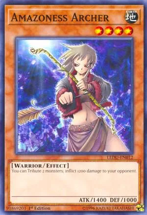 Amazoness Archer LEDU-EN012 Yu-Gi-Oh card from Legendary Duelists