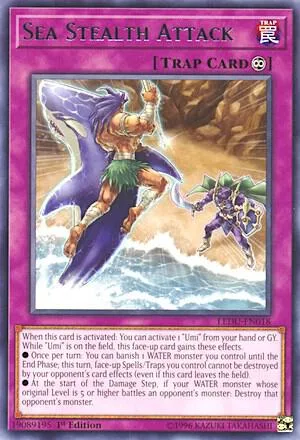 Sea Stealth Attack LEDU-EN018 Yu-Gi-Oh card from Legendary Duelists