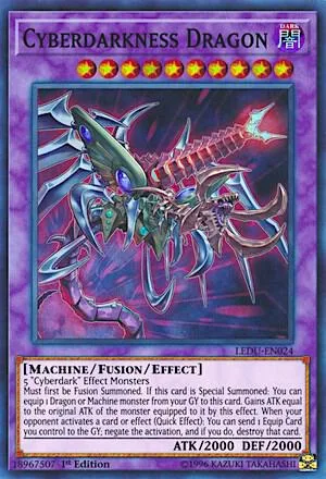 Cyberdarkness Dragon LEDU-EN024 Yu-Gi-Oh card from Legendary Duelists