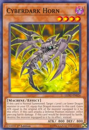 Cyberdark Horn LEDU-EN026 Yu-Gi-Oh card from Legendary Duelists