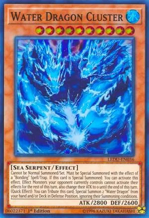 Water Dragon Cluster LEDU-EN036 Yu-Gi-Oh card from Legendary Duelists