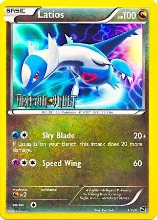 Latios - 10/20 Dragon Vault #010/020 Holofoil Pokémon card from Blister Exclusives