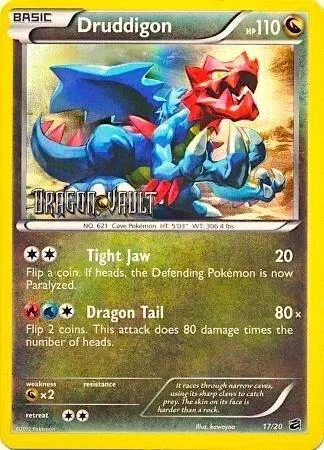 Druddigon - 17/20 Dragon Vault #017/020 Holofoil Pokémon card from Blister Exclusives