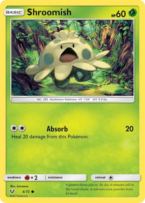 Shroomish #4/73 Pokémon card from Shining Legends