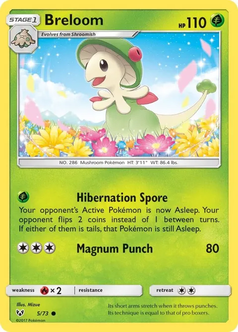 Breloom #5/73 Pokémon card from Shining Legends