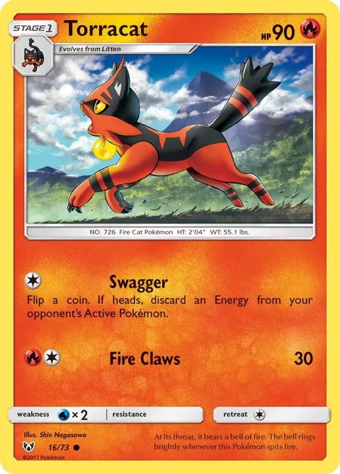 Torracat #16/73 Reverse Holofoil Pokémon card from Shining Legends
