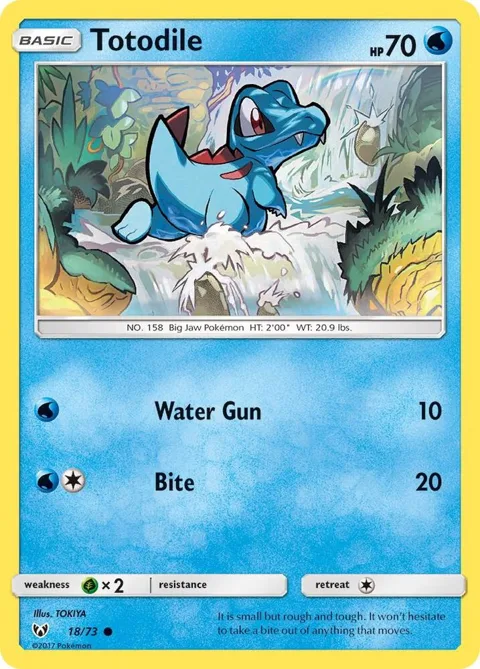 Totodile #18/73 Pokémon card from Shining Legends