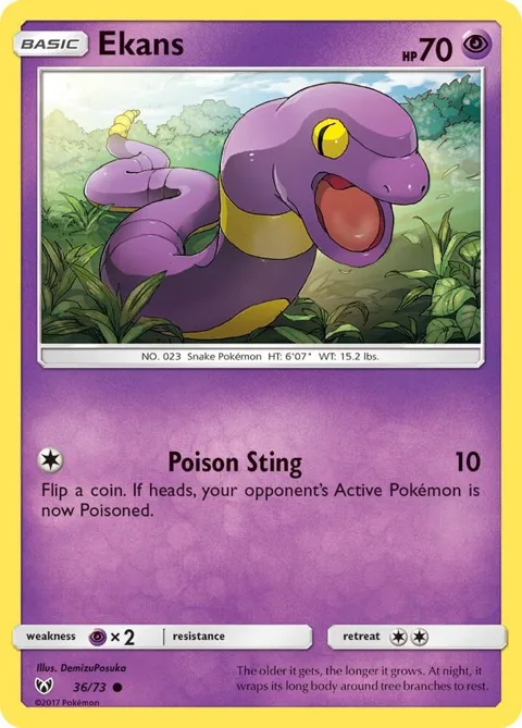 Ekans #36/73 Pokémon card from Shining Legends