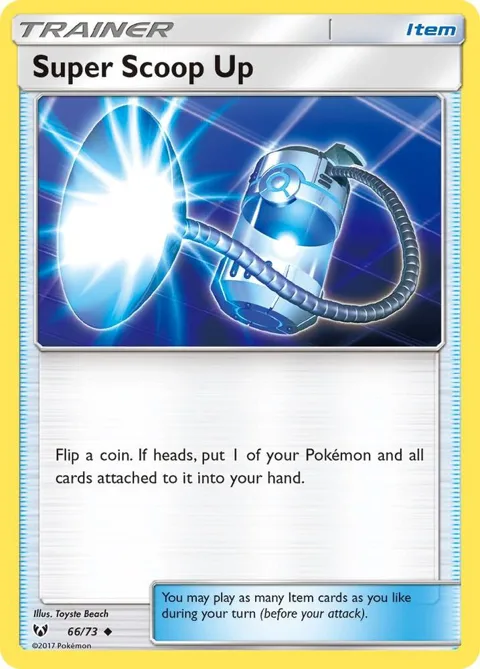 Super Scoop Up #66/73 Pokémon card from Shining Legends