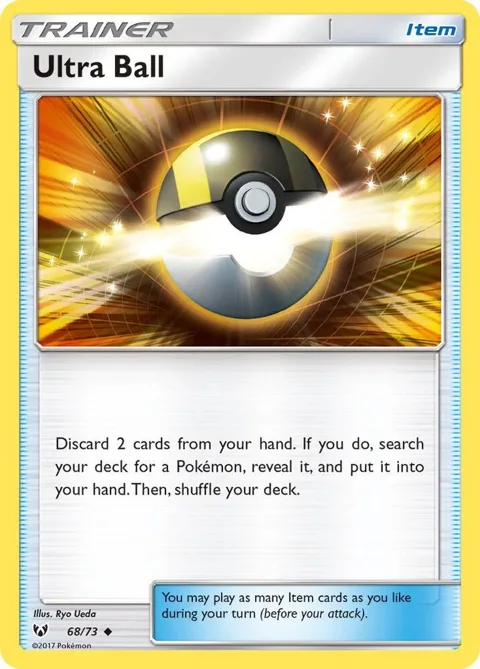 Ultra Ball #68/73 Pokémon card from Shining Legends