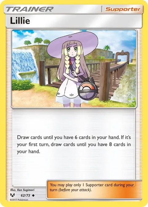 Lillie #62/73 Reverse Holofoil Pokémon card from Shining Legends