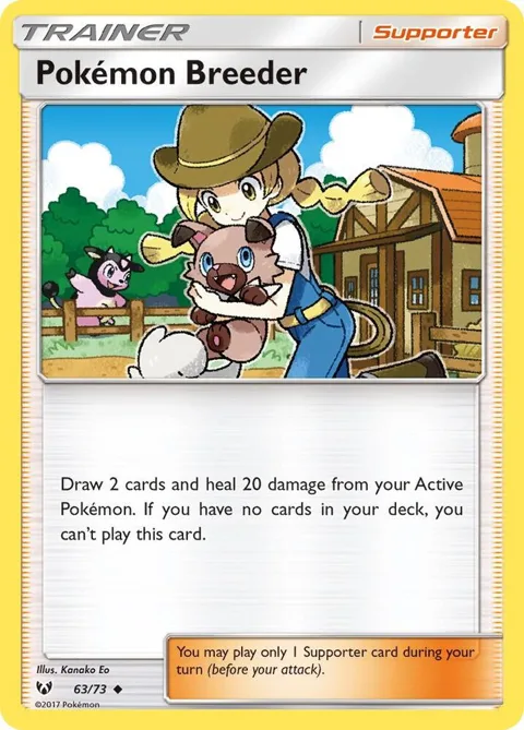 Pokemon Breeder #63/73 Pokémon card from Shining Legends