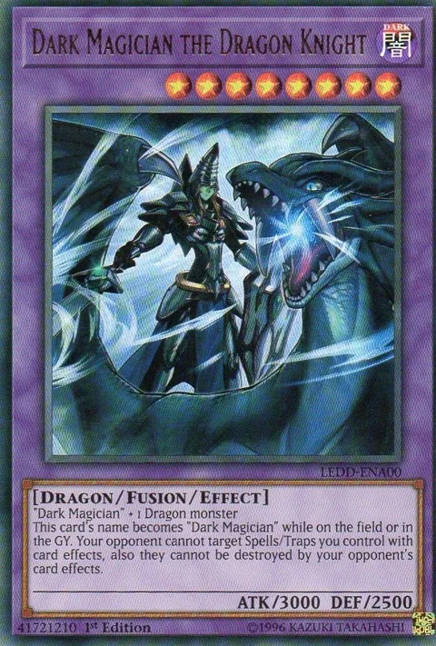 Dark Magician the Dragon Knight LEDD-ENA00 LEDD 1st Edition Yu-Gi-Oh card from Legendary Dragon Decks