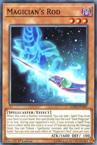 Magician's Rod LEDD-ENA05 LEDD 1st Edition Yu-Gi-Oh card from Legendary Dragon Decks