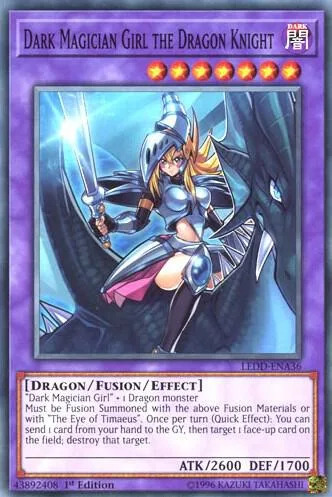 Dark Magician Girl the Dragon Knight LEDD-ENA36 LEDD 1st Edition Yu-Gi-Oh card from Legendary Dragon Decks