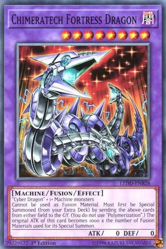 Chimeratech Fortress Dragon LEDD-ENB28 LEDD 1st Edition Yu-Gi-Oh card from Legendary Dragon Decks