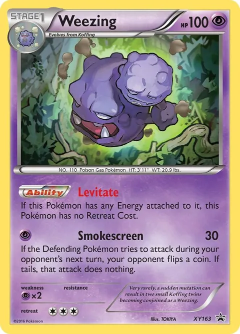 Weezing #XY163 Holofoil Pokémon card from XY Promos