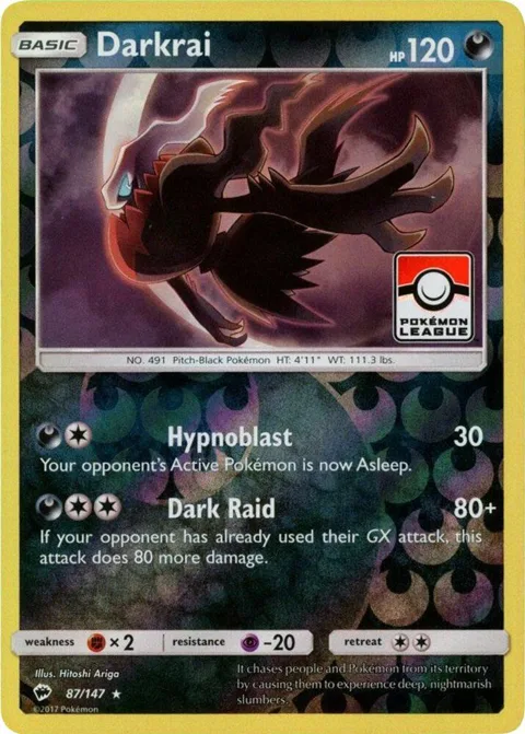 Darkrai - 87/147 Pokemon League #087/147 Reverse Holofoil Pokémon card from League & Championship Cards