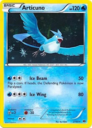 Articuno - 27/99 Next Destinies #027/099 Holofoil Pokémon card from Blister Exclusives