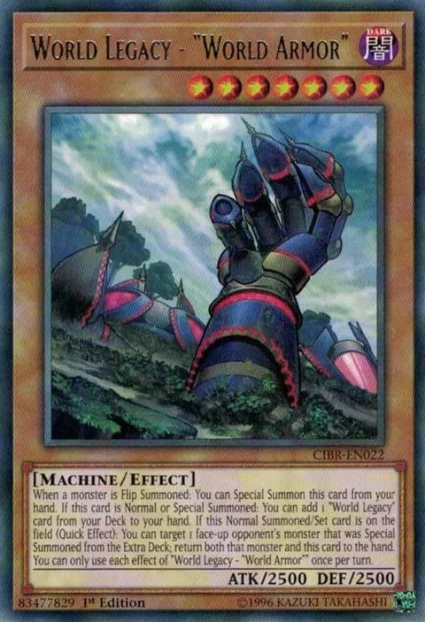 World Legacy - "World Armor" CIBR-EN022 Unlimited Yu-Gi-Oh card from Circuit Break