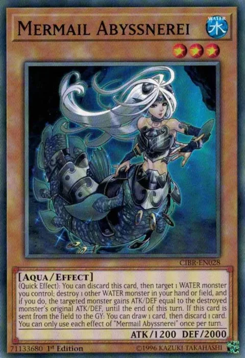 Mermail Abyssnerei CIBR-EN028 Unlimited Yu-Gi-Oh card from Circuit Break