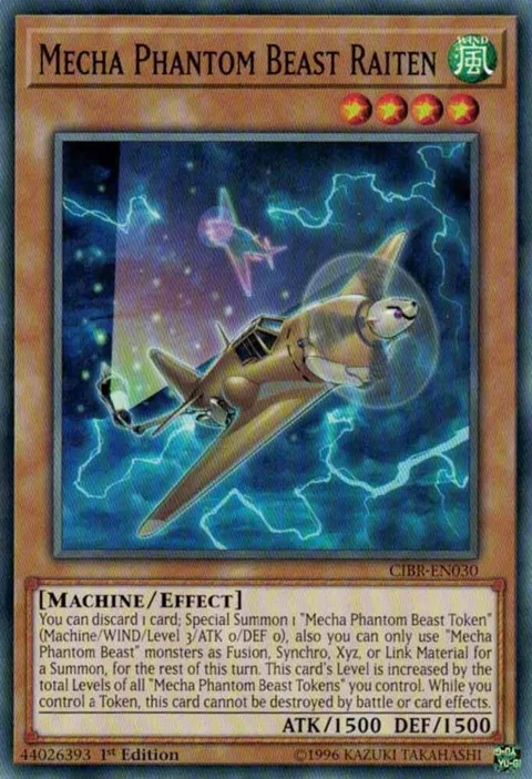 Mecha Phantom Beast Raiten CIBR-EN030 Unlimited Yu-Gi-Oh card from Circuit Break