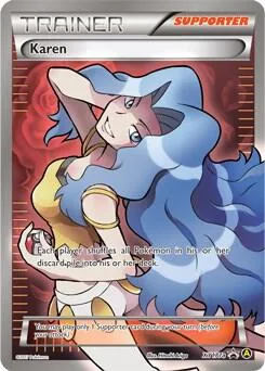 Karen #XY177a Holofoil Pokémon card from Alternate Art Promos