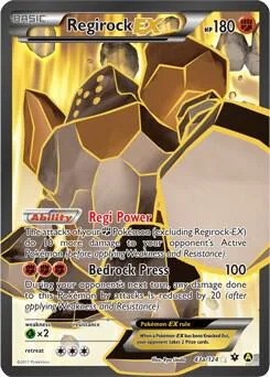 Regirock EX - 43a/124 #043a/124 Holofoil Pokémon card from Alternate Art Promos