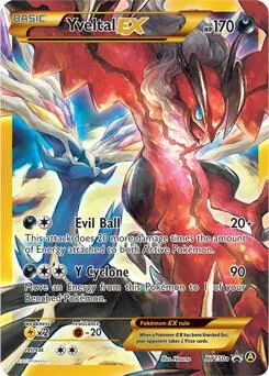 Yveltal EX #XY150a Holofoil Pokémon card from Alternate Art Promos