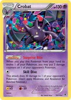 Crobat - 33/119 Cosmos Holo #033/119 Holofoil Pokémon card from Miscellaneous Cards & Products
