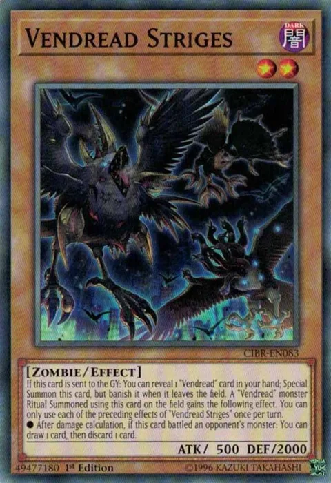 Vendread Striges CIBR-EN083 Unlimited Yu-Gi-Oh card from Circuit Break