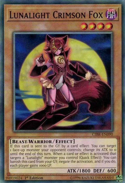 Lunalight Crimson Fox CIBR-EN090 Unlimited Yu-Gi-Oh card from Circuit Break